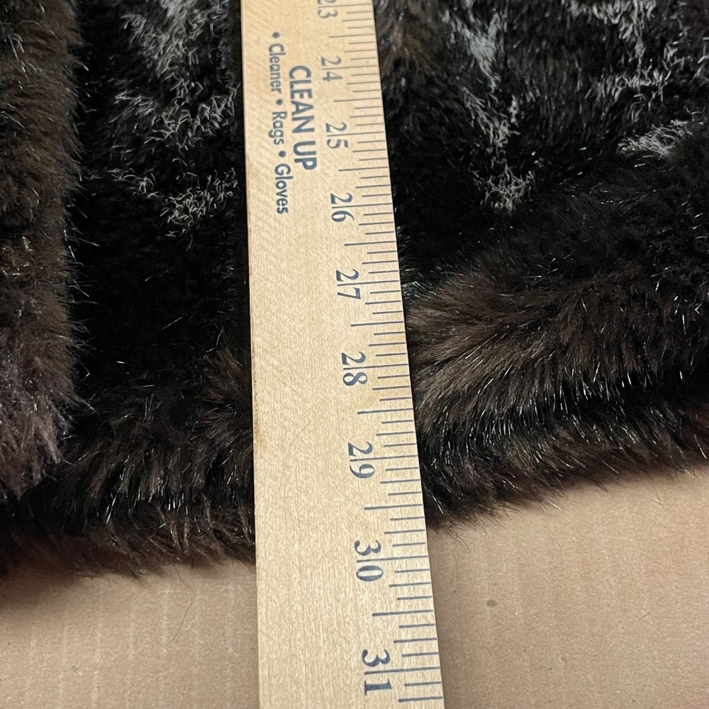 Vintage Style VI LTD. Women's Large (40) Chevron Print Faux Fur Coat Made in USA - Picture 13 of 13